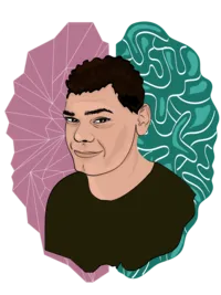Illustrated portrait of Mike Papinski